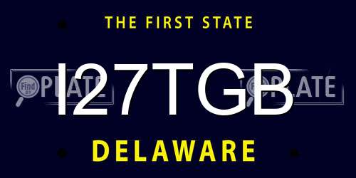 I27TGB Delaware License Plate