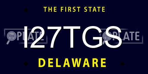 I27TGS Delaware License Plate