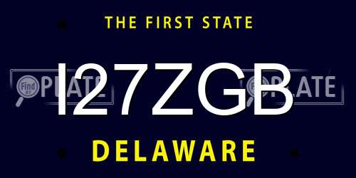 I27ZGB Delaware License Plate