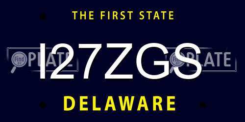 I27ZGS Delaware License Plate