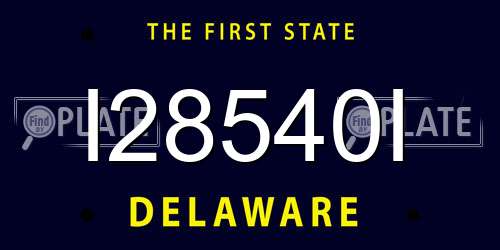 I28540I Delaware License Plate