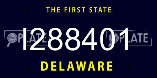 I288401 Delaware License Plate