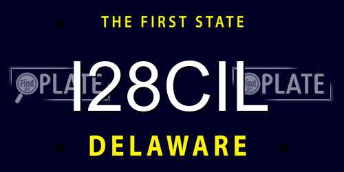I28CIL Delaware License Plate