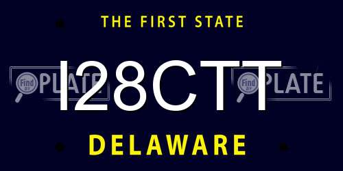 I28CTT Delaware License Plate