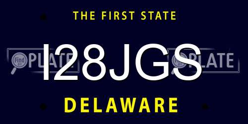 I28JGS Delaware License Plate