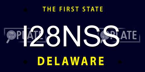 I28NSS Delaware License Plate