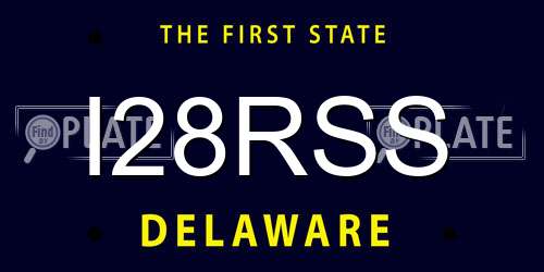 I28RSS Delaware License Plate