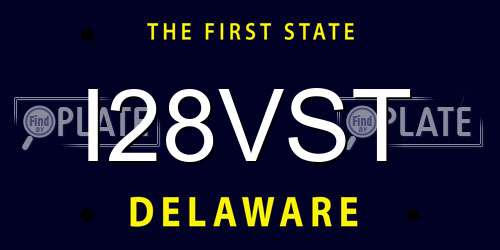 I28VST Delaware License Plate