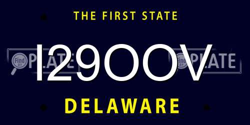 I29OOV Delaware License Plate