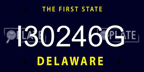 I30246G Delaware License Plate