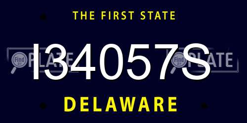 I34057S Delaware License Plate