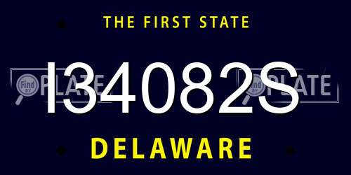 I34082S Delaware License Plate