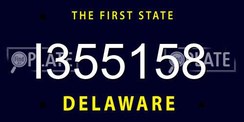 I355158 Delaware License Plate