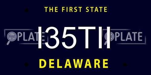 I35TII Delaware License Plate