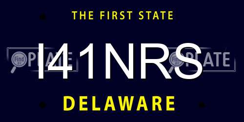 I41NRS Delaware License Plate