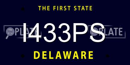 I433PS Delaware License Plate