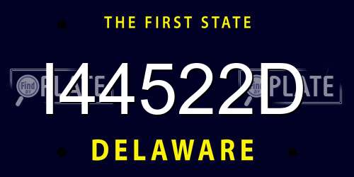I44522D Delaware License Plate