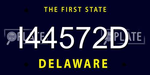 I44572D Delaware License Plate