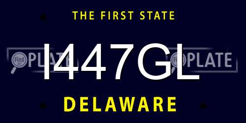 I447GL Delaware License Plate