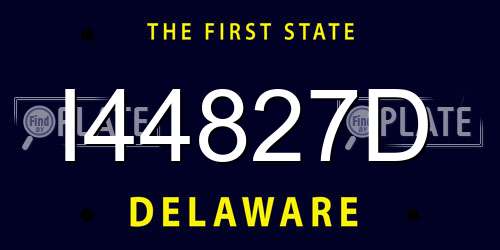 I44827D Delaware License Plate