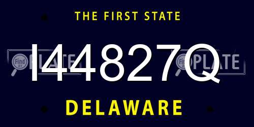 I44827Q Delaware License Plate