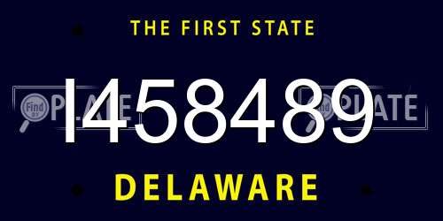 I458489 Delaware License Plate