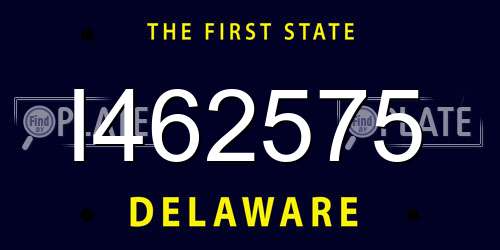 I462575 Delaware License Plate