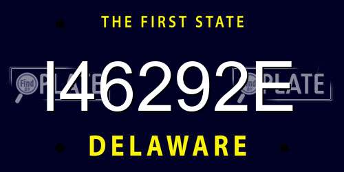 I46292E Delaware License Plate