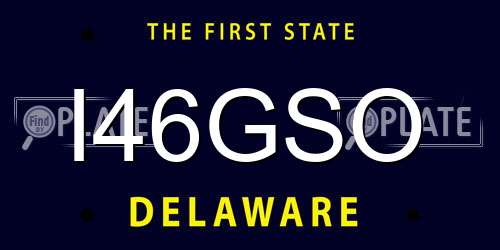 I46GSO Delaware License Plate