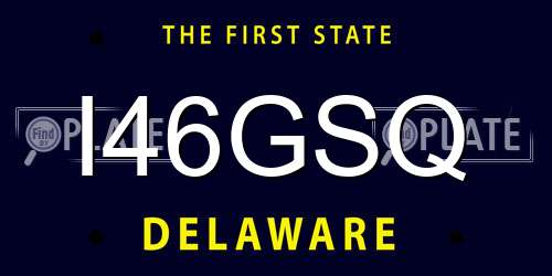 I46GSQ Delaware License Plate