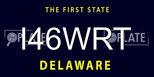 I46WRT Delaware License Plate