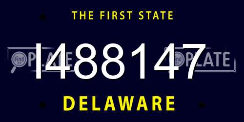 I488147 Delaware License Plate