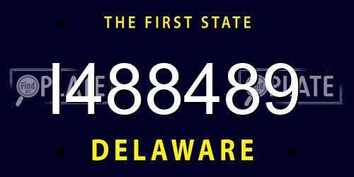I488489 Delaware License Plate