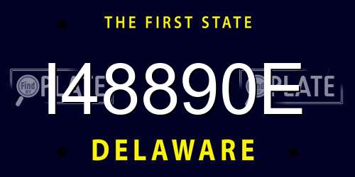 I48890E Delaware License Plate