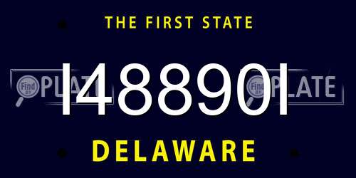 I48890I Delaware License Plate