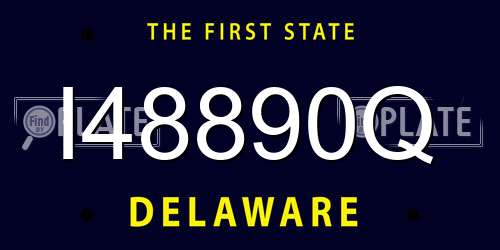 I48890Q Delaware License Plate
