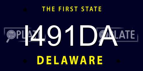 I491DA Delaware License Plate