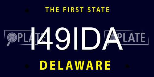 I49IDA Delaware License Plate