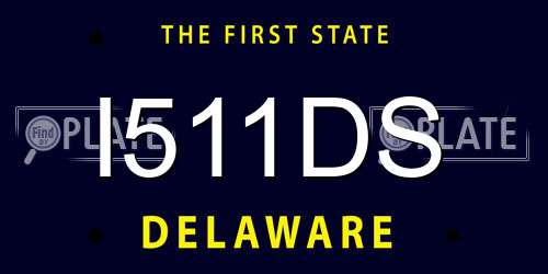 I511DS Delaware License Plate