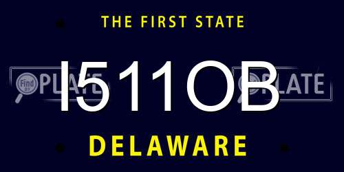 I511OB Delaware License Plate