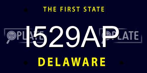 I529AP Delaware License Plate