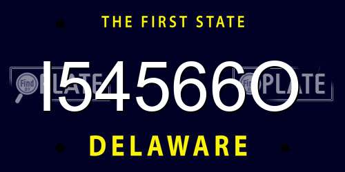 I54566O Delaware License Plate