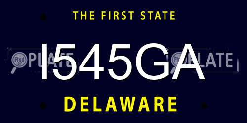I545GA Delaware License Plate