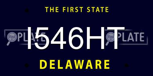 I546HT Delaware License Plate