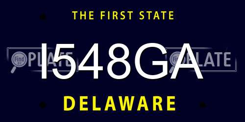 I548GA Delaware License Plate