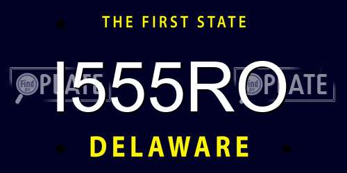 I555RO Delaware License Plate