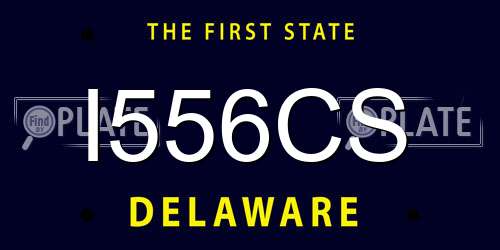 I556CS Delaware License Plate