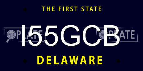 I55GCB Delaware License Plate