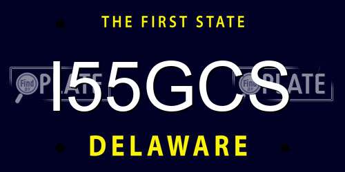 I55GCS Delaware License Plate