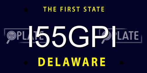 I55GPI Delaware License Plate